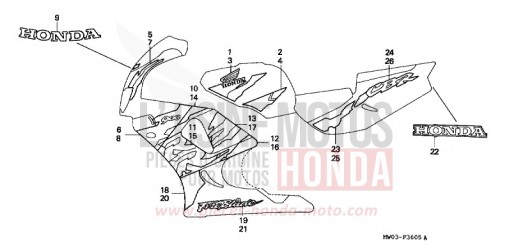 STRISCIA/MARCHIO (6) CBR900RRT di 1996